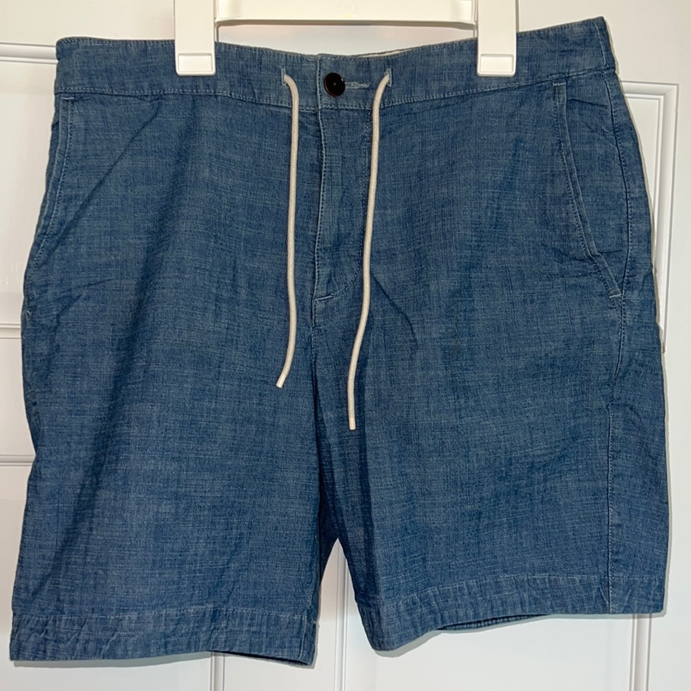 Abercrombie Shorts Blue Denim Color Medium Stretch 7”